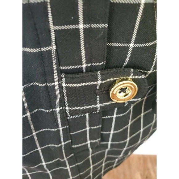 Attyre New York Sz L Plaid Jacket Golden Buttons - Picture 5 of 10
